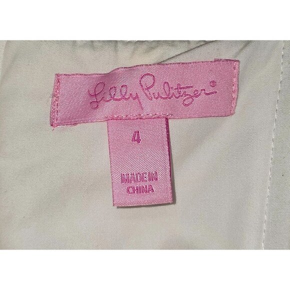 Lilly Pulitzer Womens White Tansy Strapless Textured Embroidered Dress Sz 4 2792 - Picture 8 of 14